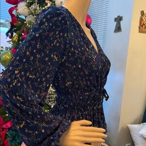 love, Fire Navy Floral Blouse